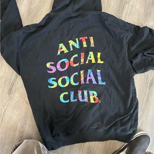 Anti social social club tie dye hoodie